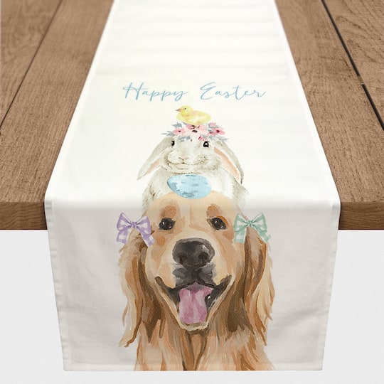 Easter Friends Stack 16&#x22; x 90&#x22; Cotton Twill Runner